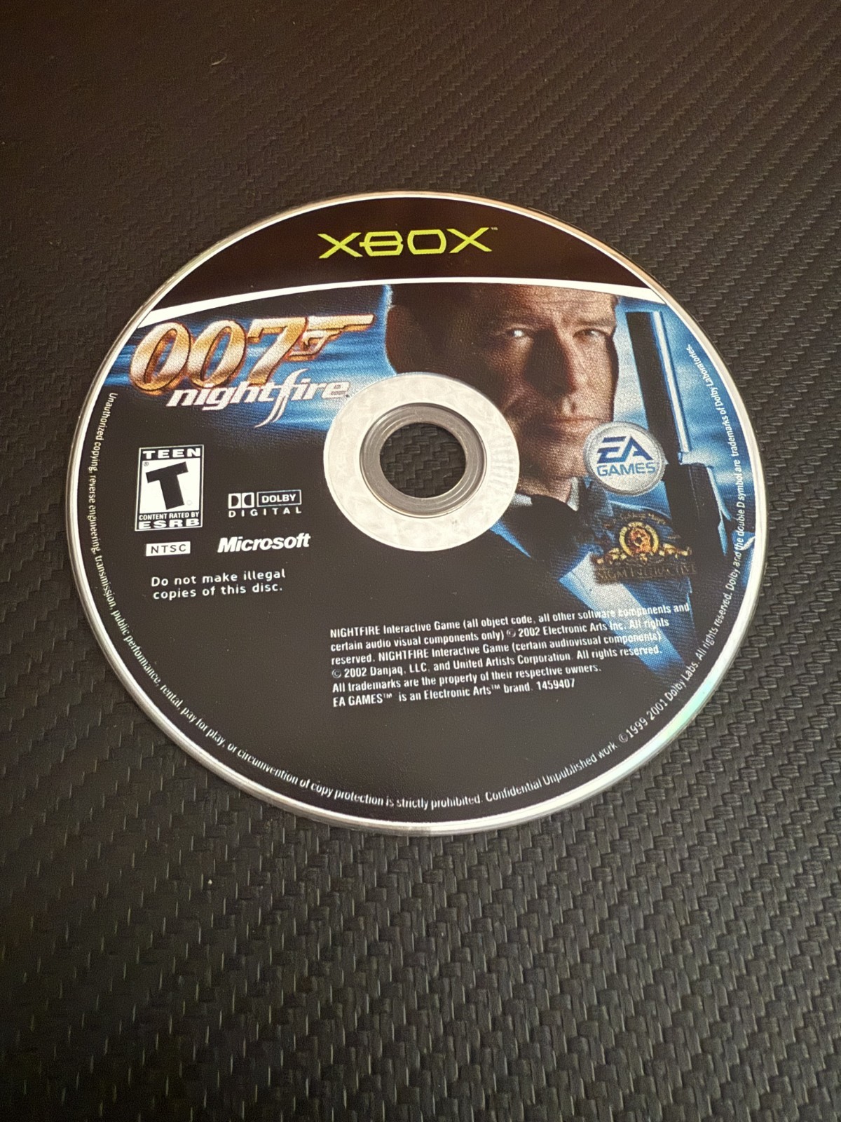 007 NightFire (Xbox, 2002) DISC ONLY NO TRACKING (#2602)