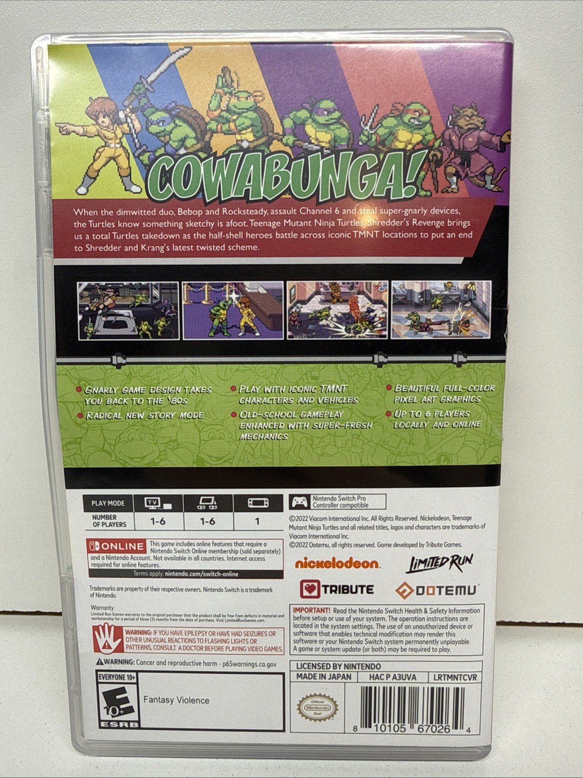 Teenage Mutant Ninja Turtles (Nintendo Switch, 2022) (Read)