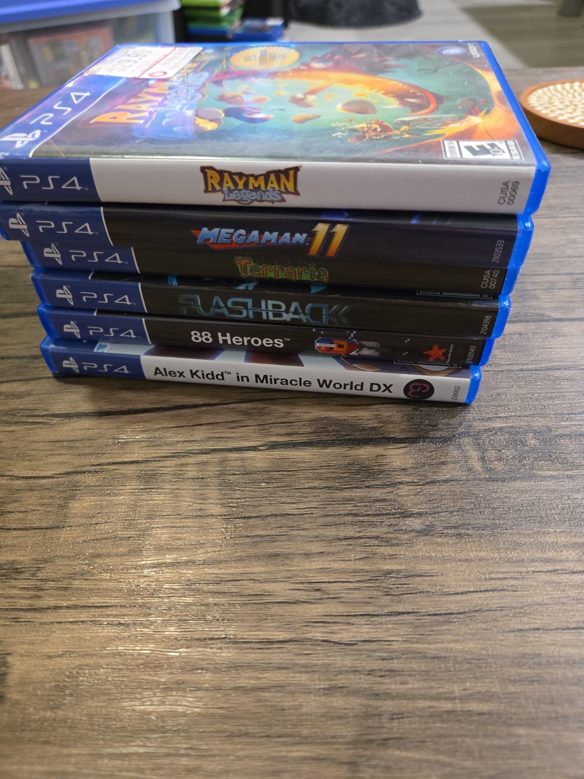 PS4 Game Bundle Lot of 6 – Terraria, Rayman Legends, Mega Man 11, Flashback+More
