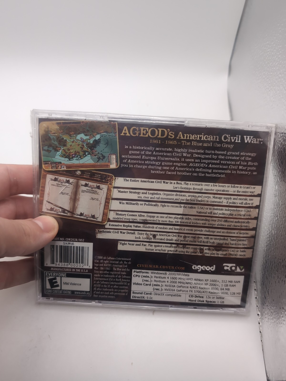 Ageod’s American Civil War 1861-1865 PC Brand New (Cracked Case)