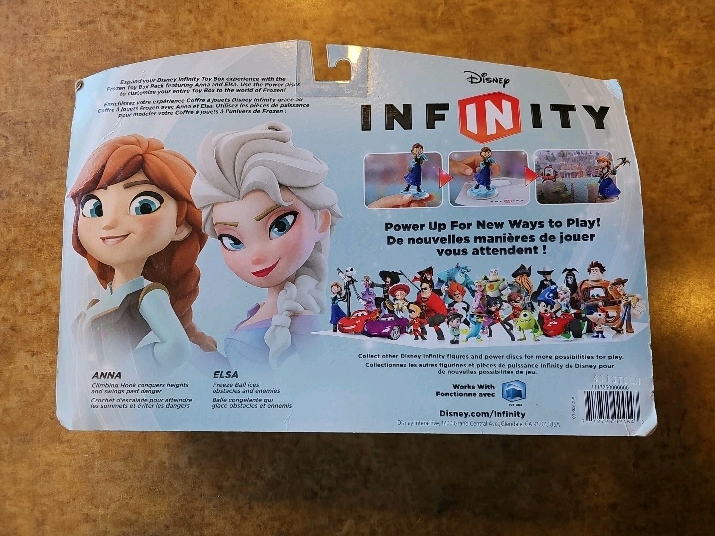 DISNEY INFINITY Anna Elsa Frozen Toy Box Pack And Skydome Power Discs
