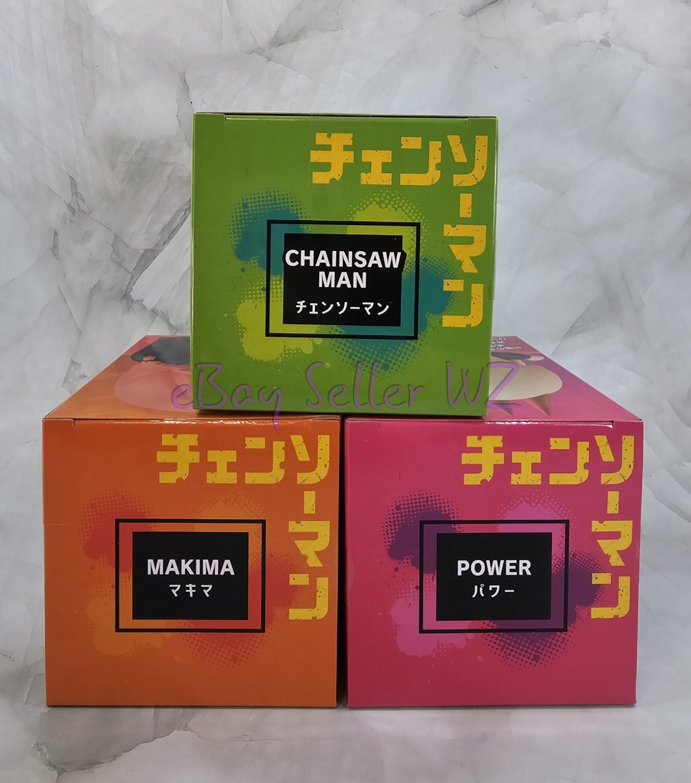 Chainsaw Man, Power, Makima Hikkake Figure Set of 3 Denji Hooked FuRyu New