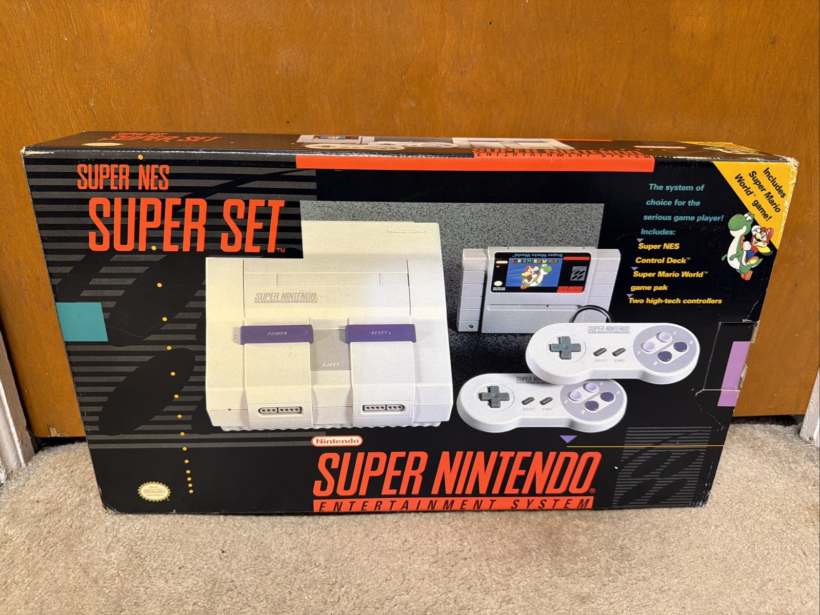 Super Nintendo Super Set Console Box Controllers Game. •READ DESCRIPTION!• SNES