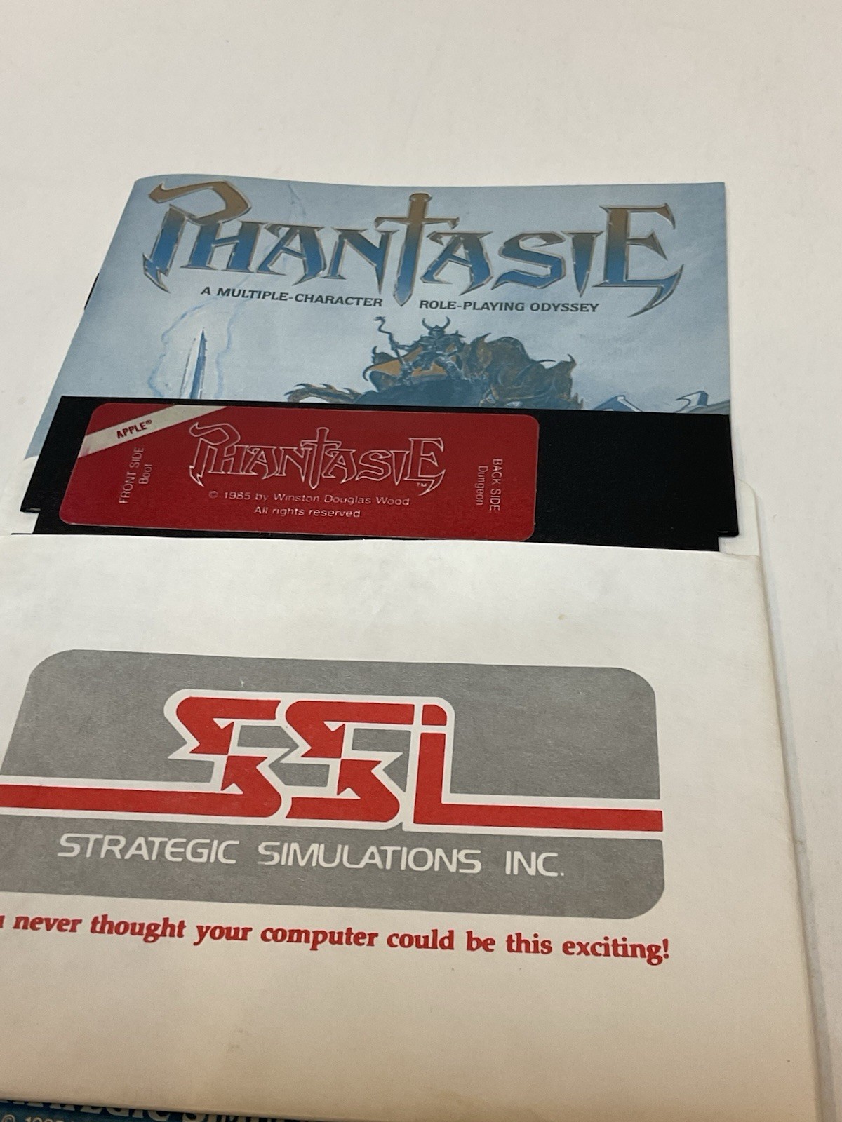 Vintage Apple II RPG Phantasie Odyssey Multiple Character by SSI