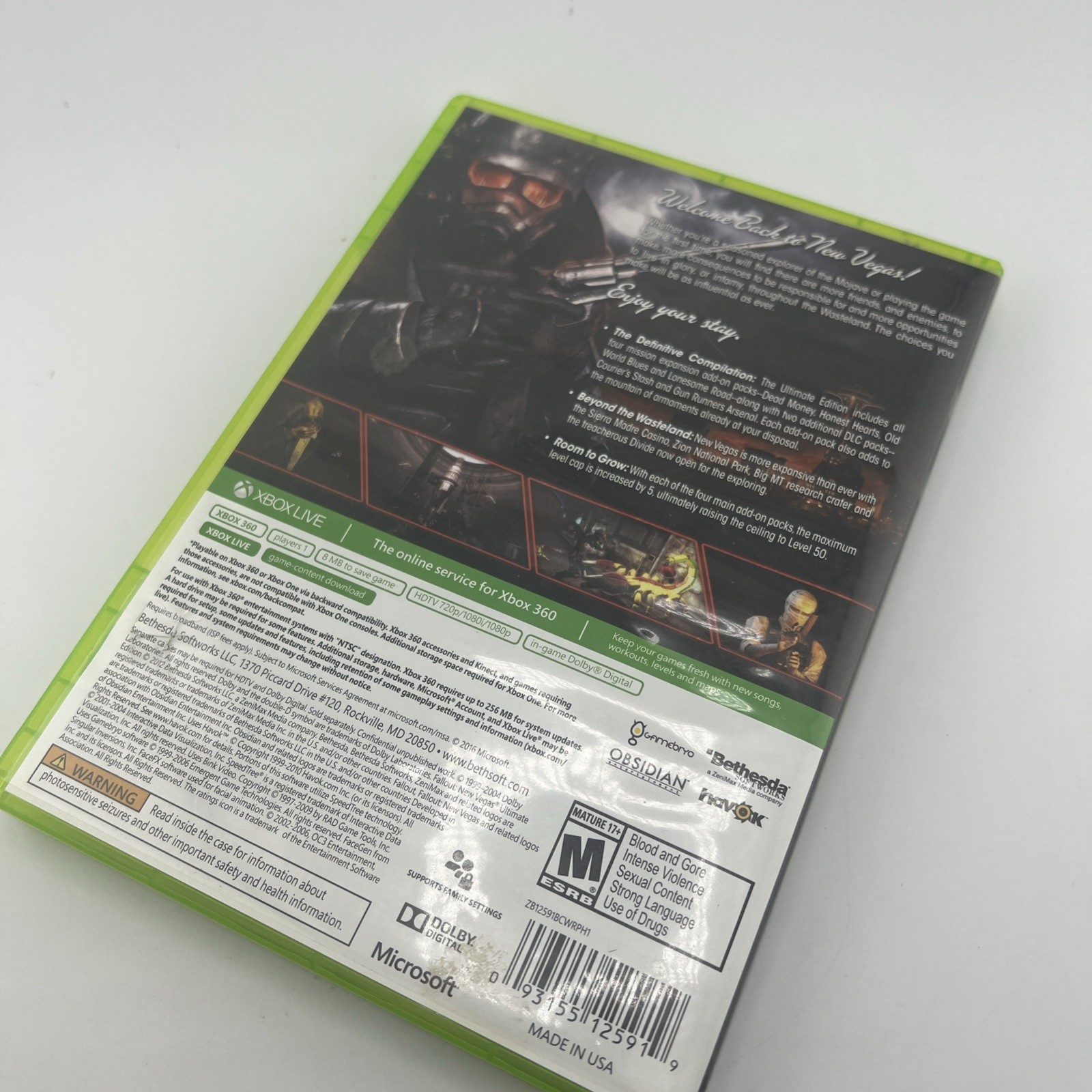 Fallout New Vegas Ultimate Edition (Xbox 360/Xbox One) 2 Disc Case PERFECT DISCS