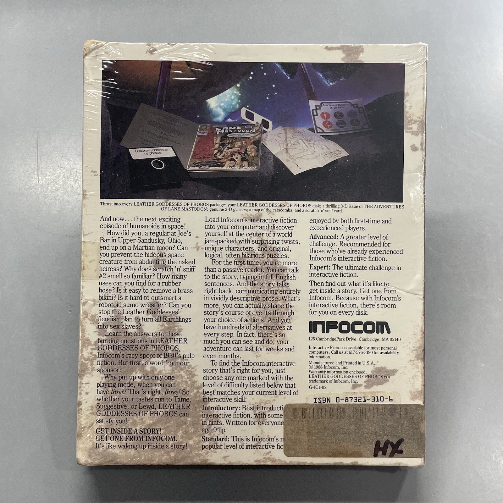 Infocom Leather Goddesses of Phobos 1986 IBM MS-DOS 2.0 5.25″ Factory Sealed