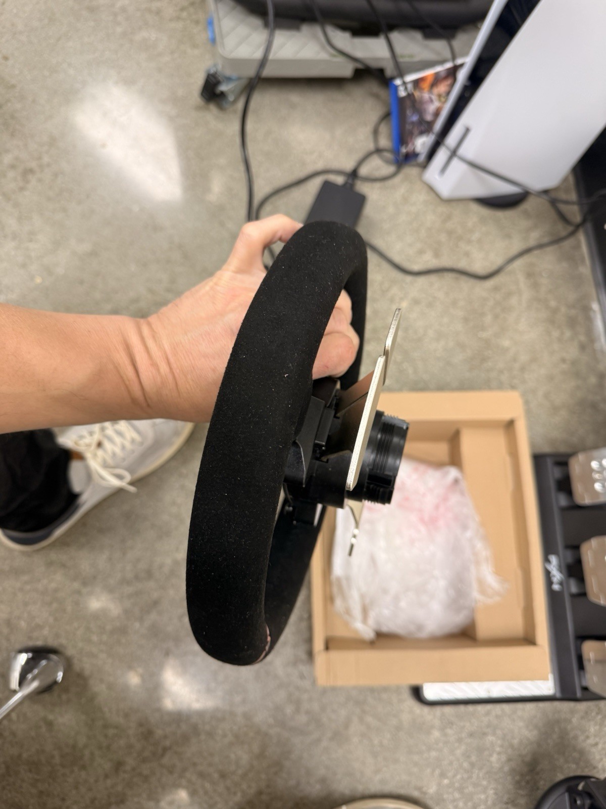 PXN V10 Racing Wheel Steering Wheel Replacement – Black Stitching