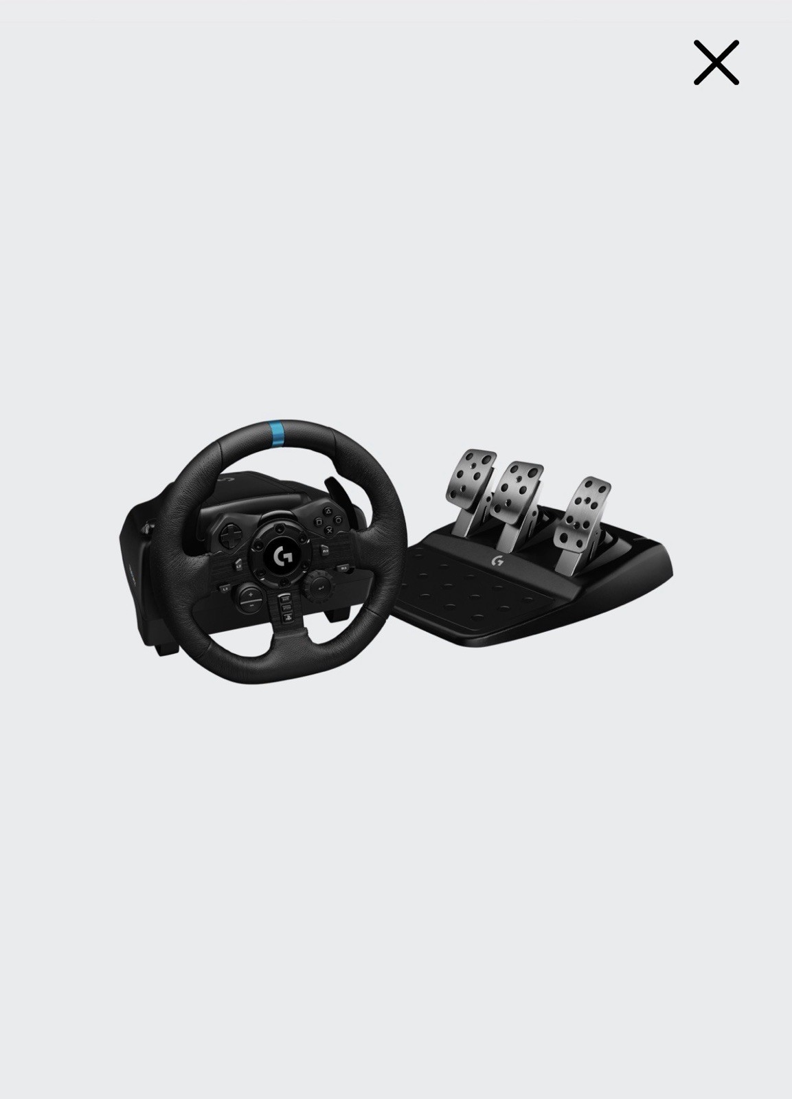 Logitech G923 Racing Wheel and Pedals – Black