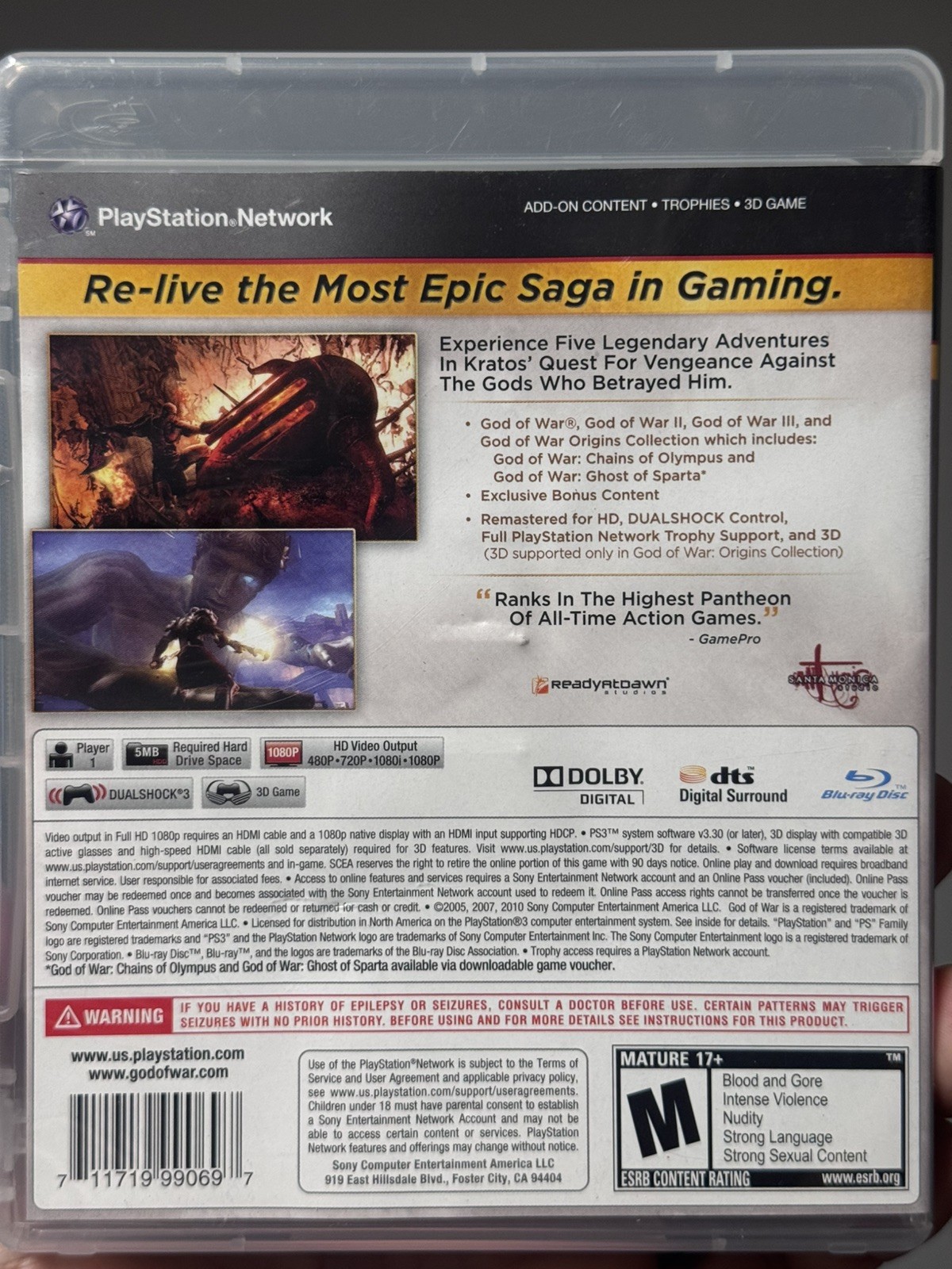 God of War Saga (Sony PlayStation 3, 2012) CIB *Original Owner*