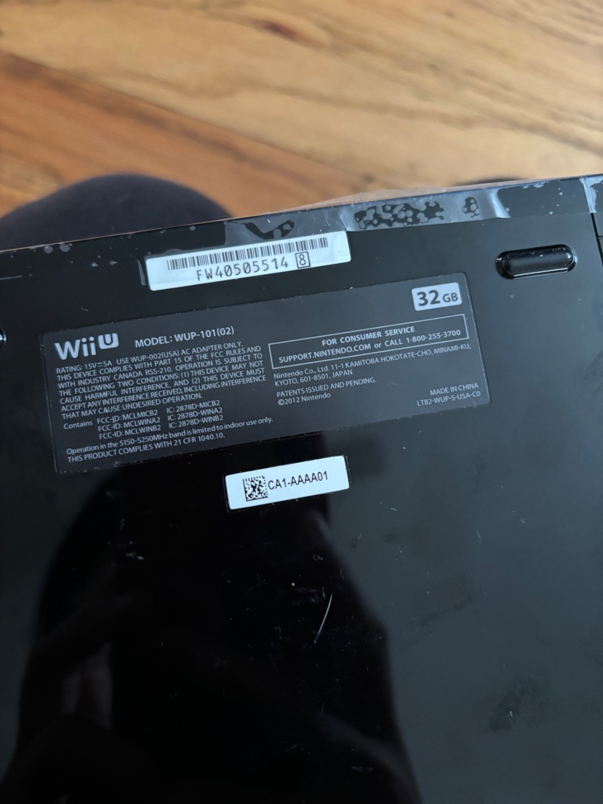 Wii U Console Black 32GB Tested&Work Sold as-is READ DESCRIPTION Check VIDEO