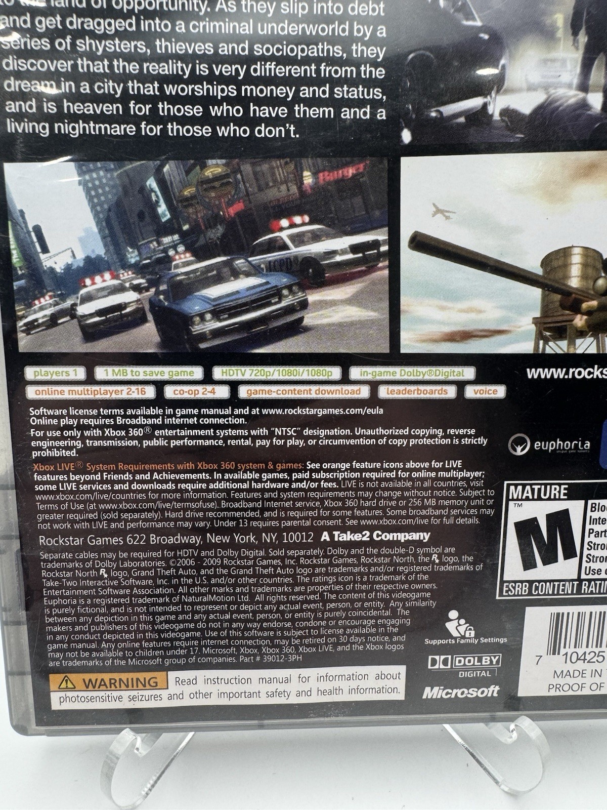 Grand Theft Auto IV Platinum Hits For Xbox 360 Complete in Box Tested & Working