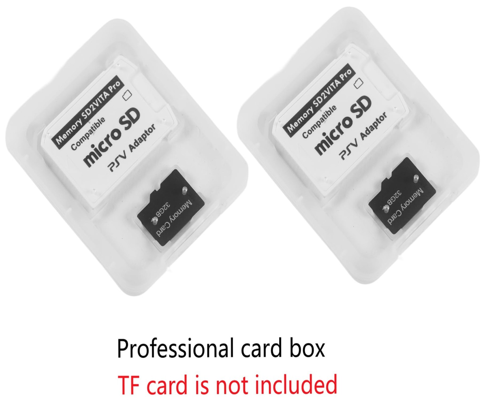PS Vita SD Card Adapter – 2 Pack for PS Vita 1000/2000 & PSTV – High-Speed Trans