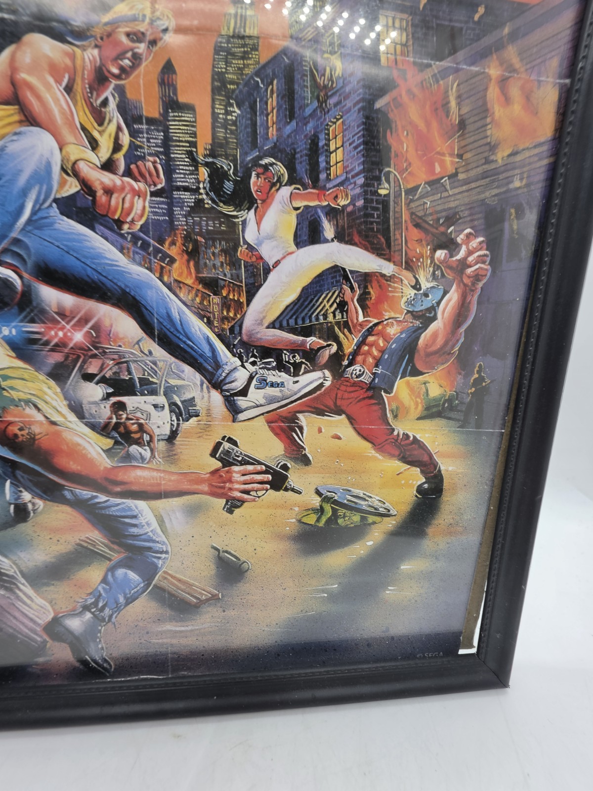 Streets of Rage Video Game Original Poster 11×15 Framed In Glass Sega Genesis