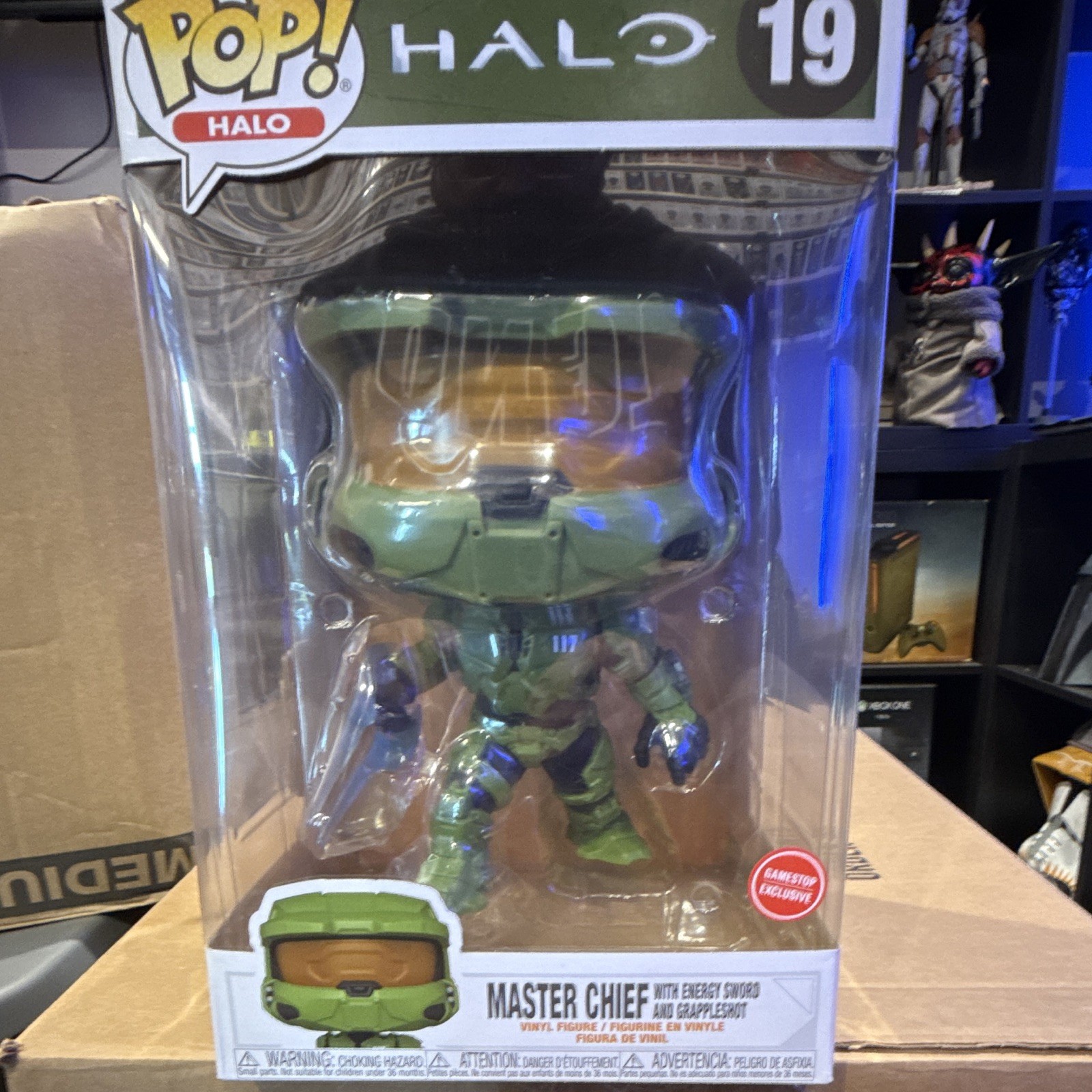 Funko Pop! Halo Vinyl Figure Lot Glows in Dark Master Chief Buck Weapon Escharum