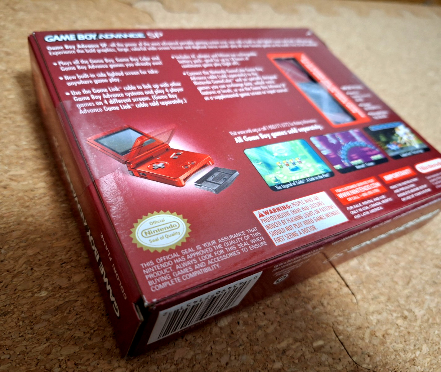 NEW Nintendo GameBoy Advance SP Flame Red *BEAUTIFUL BOX – Read Description*