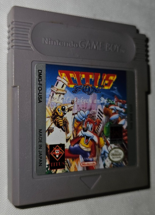 Titus The Fox Cartridge Only Authentic Nintendo Game Boy DMG-FO-USA 1993 Gameboy