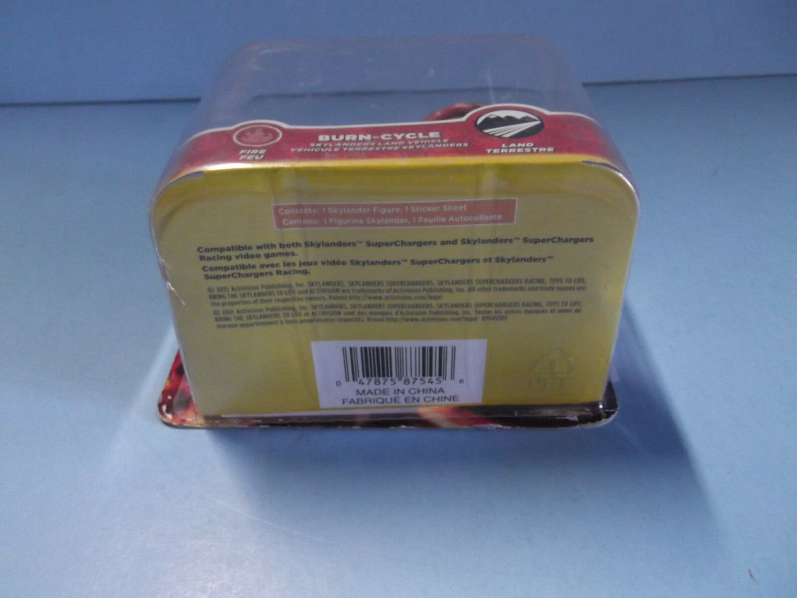 Skylanders superchargers burn cycle “new but packaging came unglued from card”