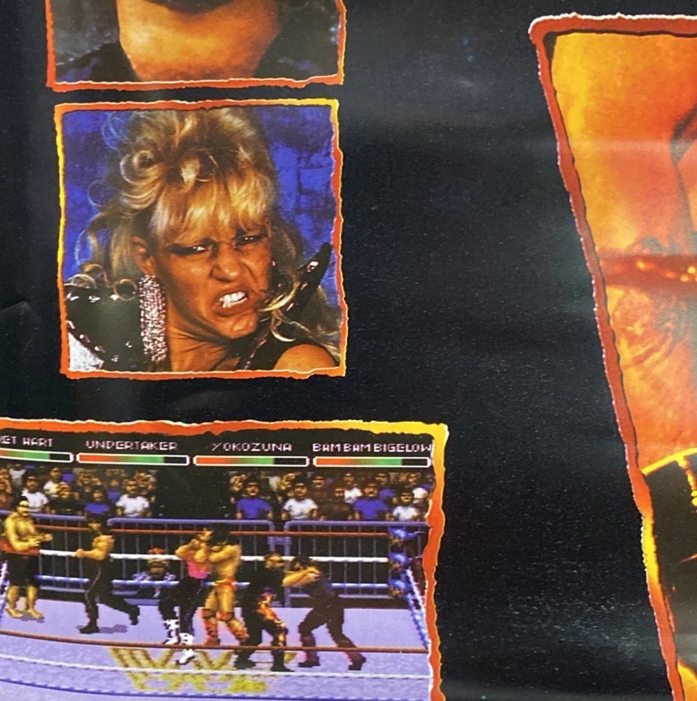WWF RAW WrestleMania Nintendo SNES Sega Store Display Poster WWE Banner Standee
