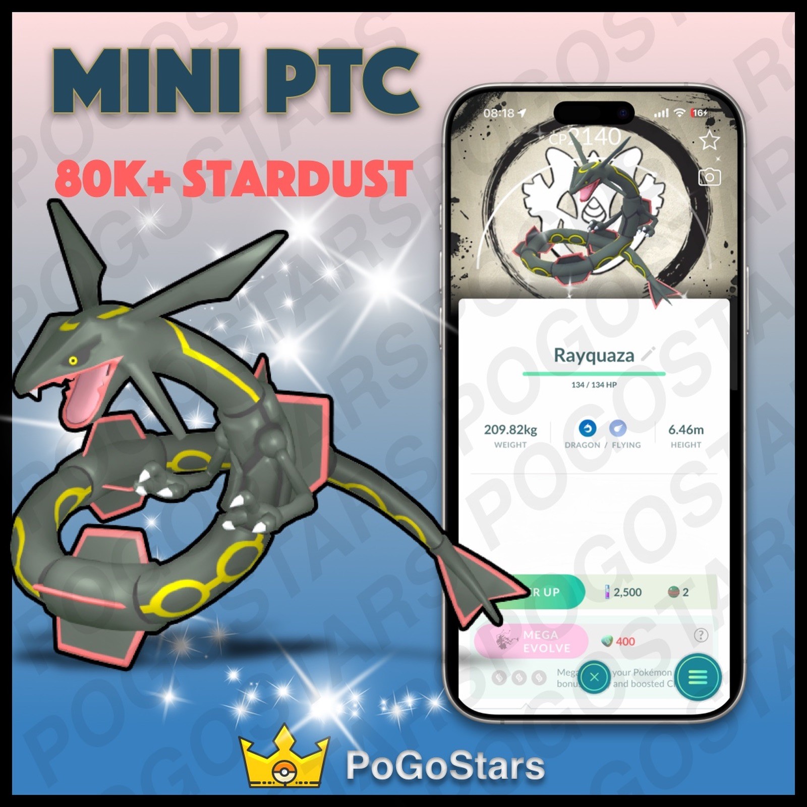 Pokémon PTC Go – Shiny Rayquaza – GO Fest 2026✨Special Background✨