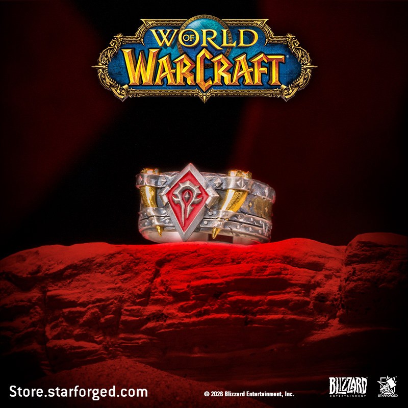 Starforged x World of WarCraft Horde Bronze Ring Adjustable