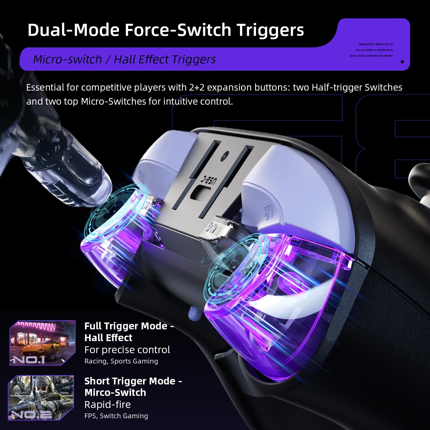 G80 1000HZ Wireless Gaming Controller for NS/PC/iOS/Android with Charging Doc…