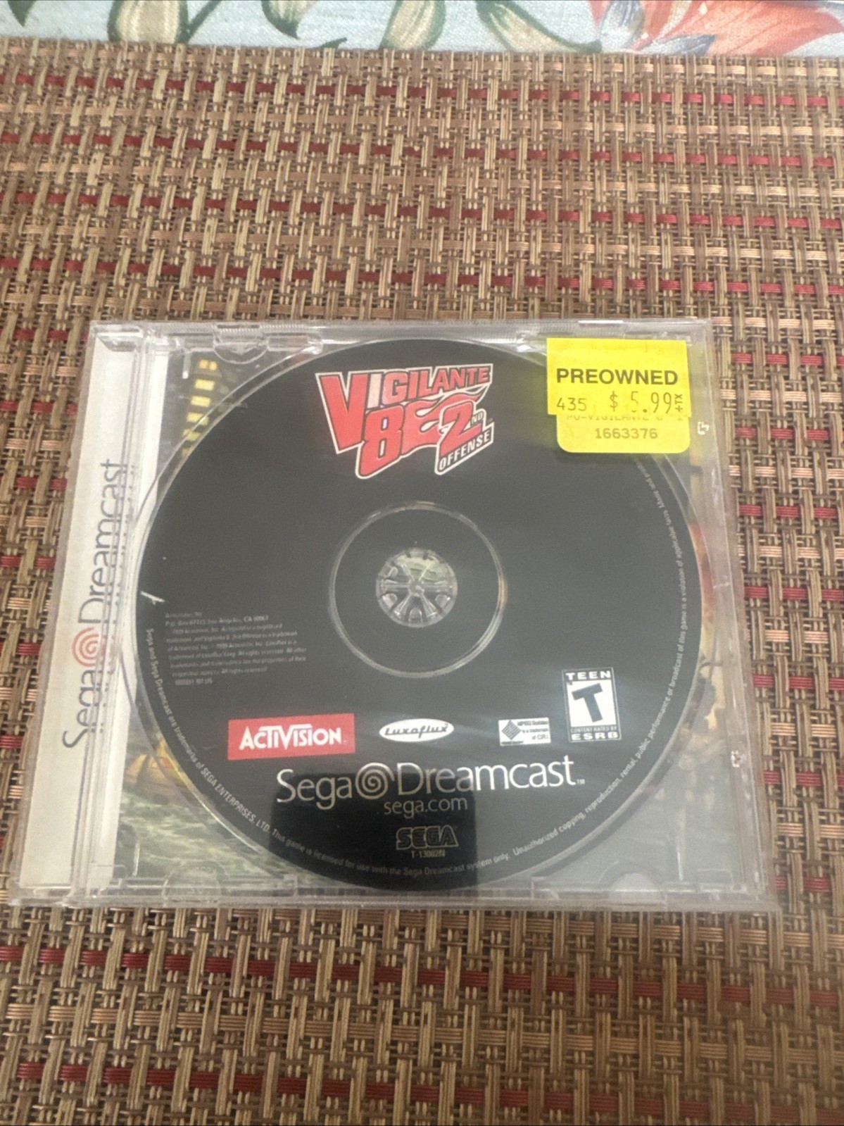 Vigilante 8: 2nd Offense (Sega Dreamcast, 1999) No Manual