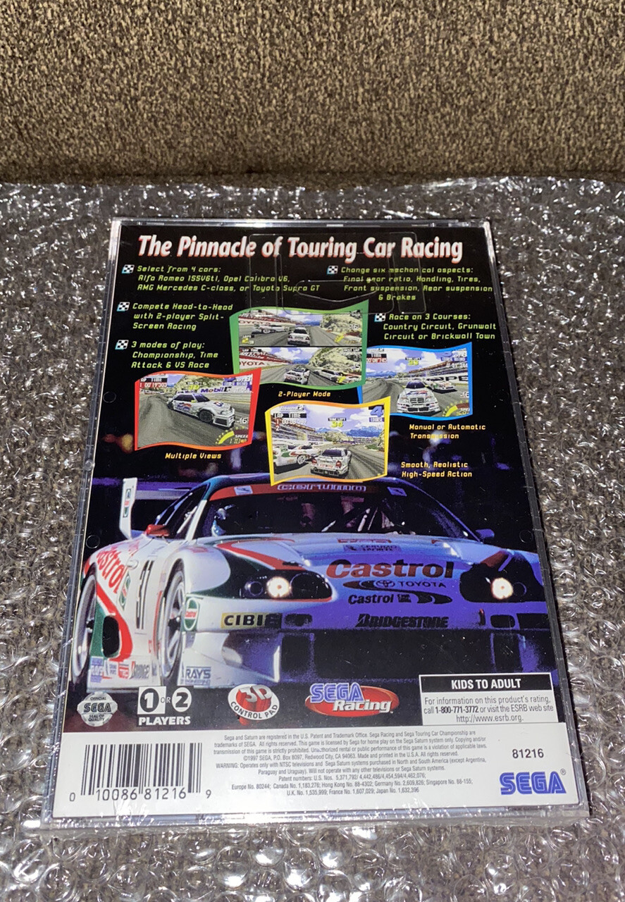Sega Touring Car Championship SEALED! Sega Saturn CASE FRESH ARCADE CLASSIC!