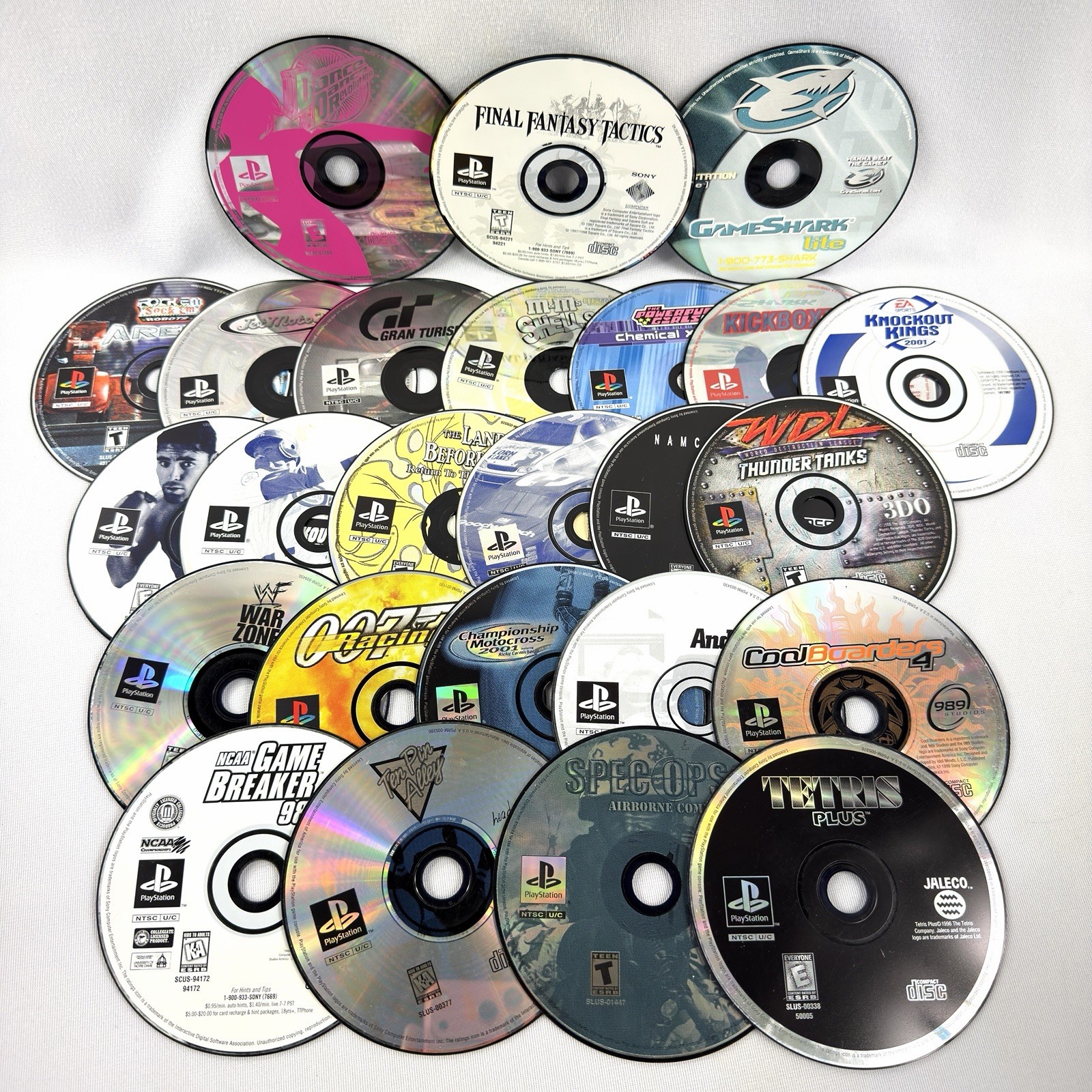 25 Game Lot Bundle for PlayStation 1 PS1 – Final Fantasy, Game Shark, 007