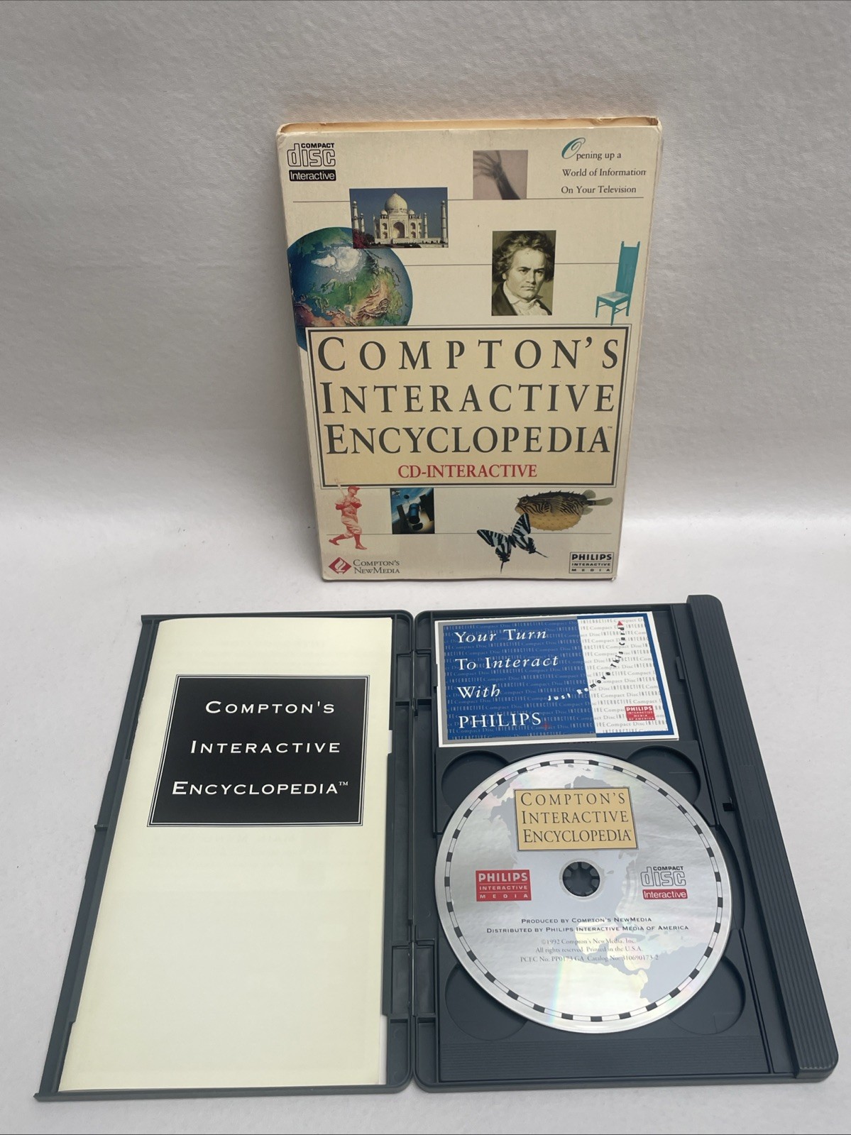 VINTAGE PHILLIPS CD-I Compton’s Interactive Encyclopedia CD-Interactive 1992