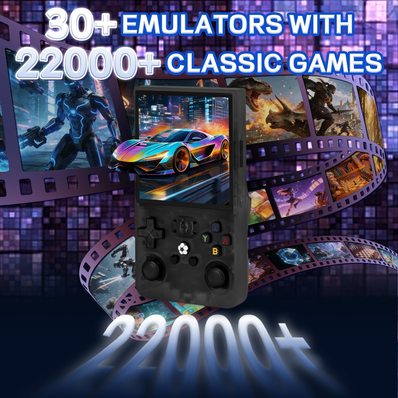 Rhesusco R36MAX Handheld Game Console – 4.0-Inch Screen, Support 22000+Classi…