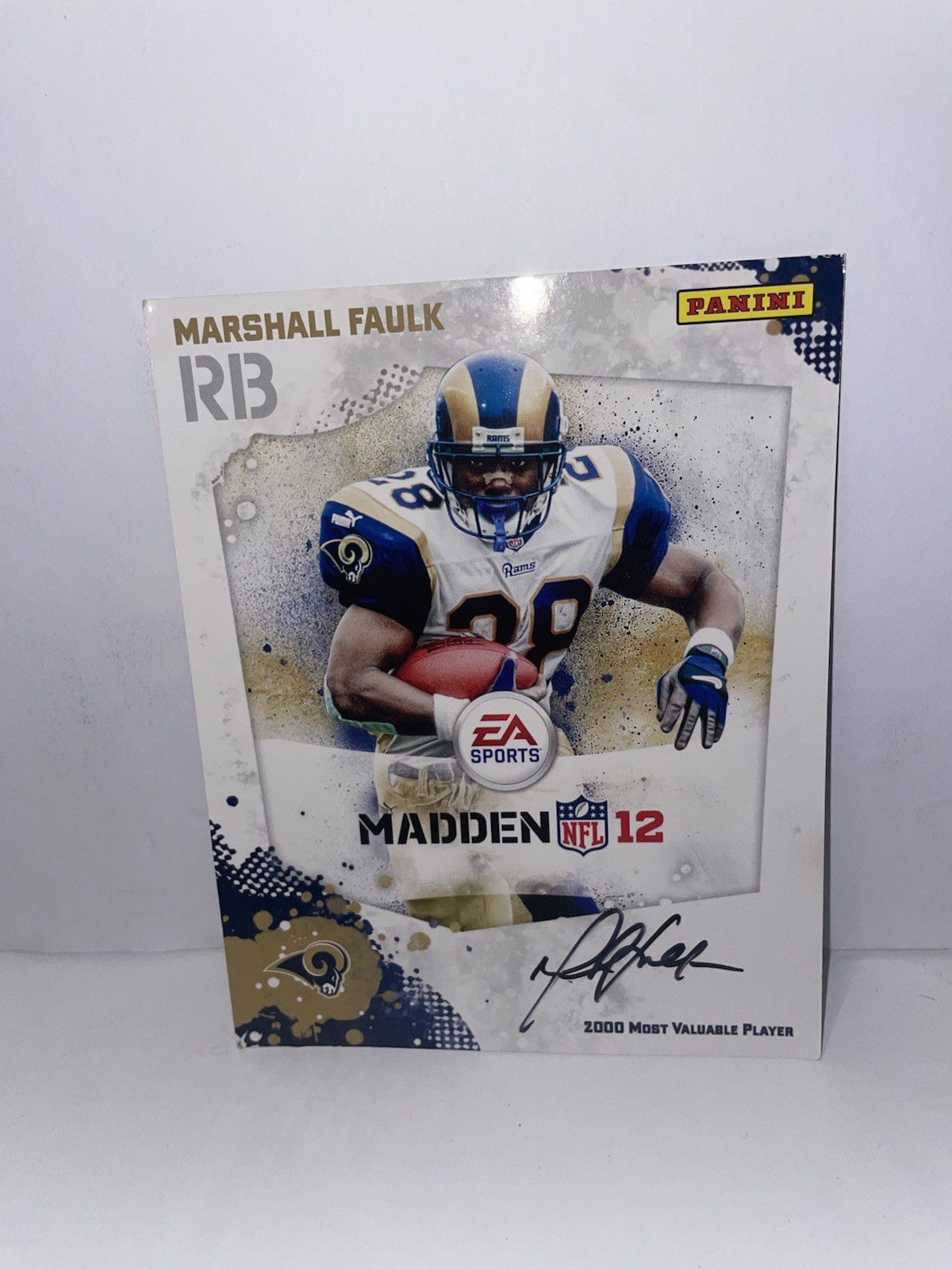EA Madden NFL 13 Xbox 360 E NTSC-U/C 2012 + Signed Marshall Faulk Panini Card