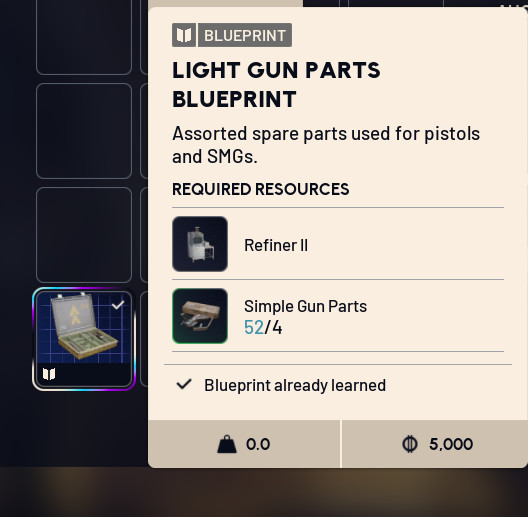 ARC RAIDERS LIGHT GUN PARTS BLUEPRINT DIGITAL DELIVERY IN GAME ONLY USA SELLER