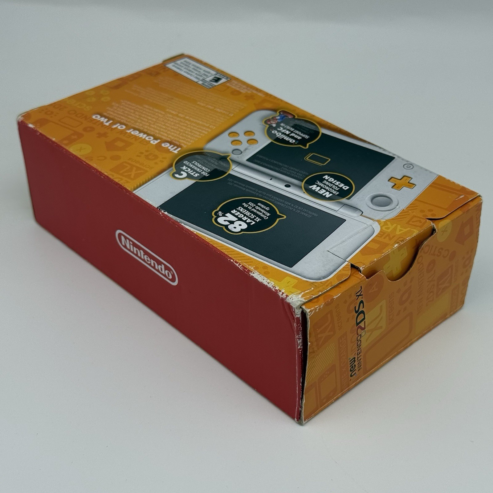 “new” Nintendo 2DS 3DS XL Console White Orange Console, Charger, Box – Tested