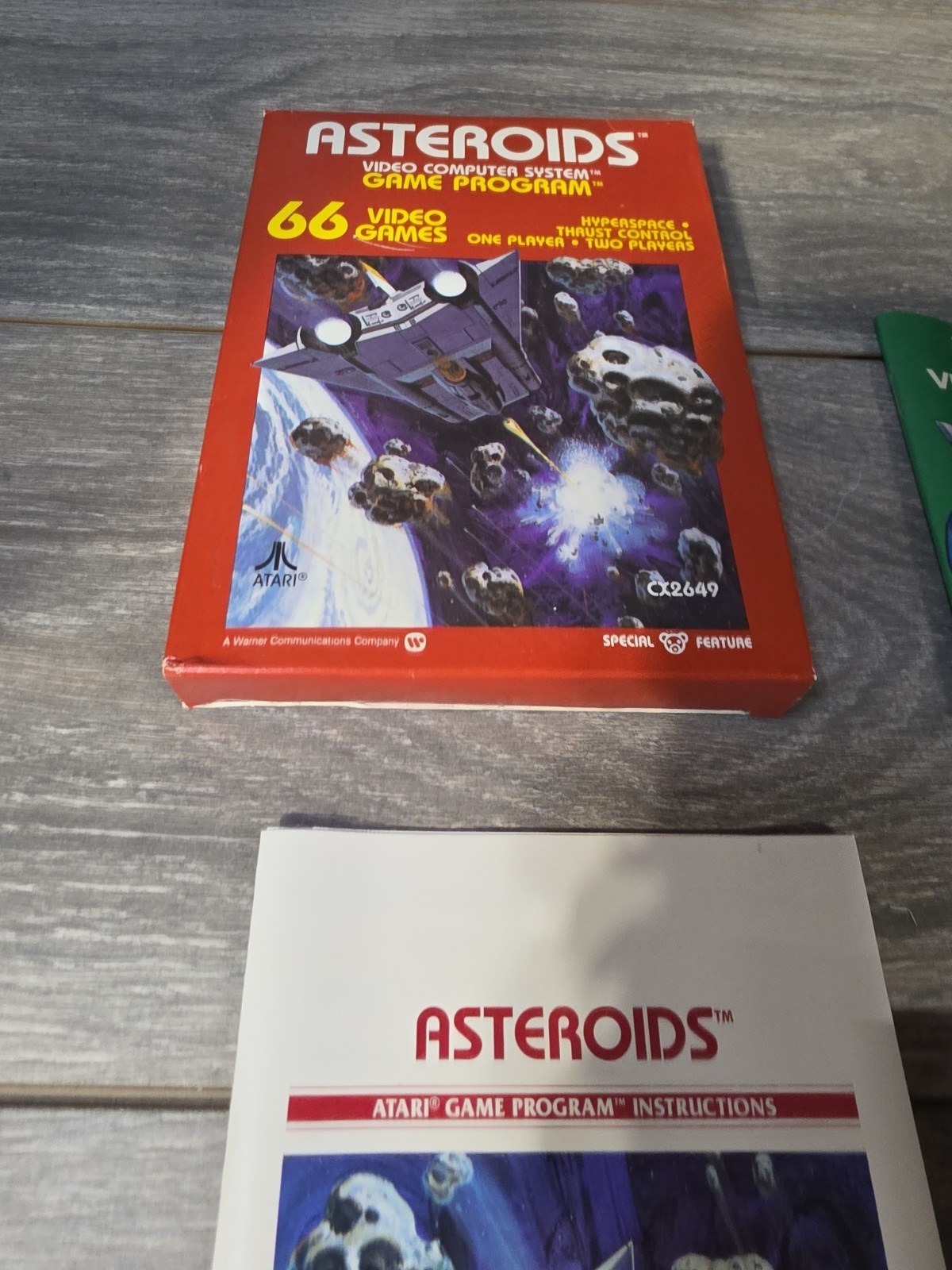 Asteroids (Atari 2600, 1981) w/ Box Manual Tested CIB Complete In Box- [Tested]