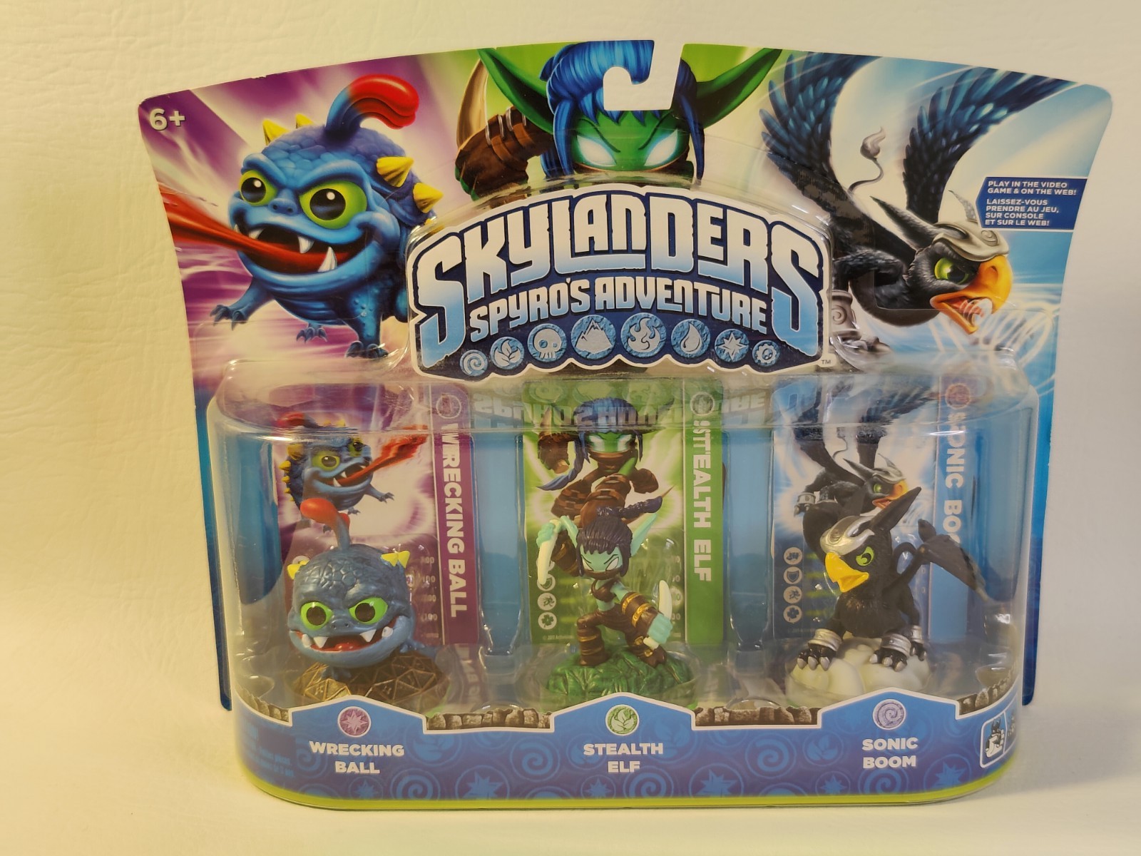 2011 Skylanders 3-Pack Wrecking Ball Stealth Elf Sonic Boom Figures Spyros NEW