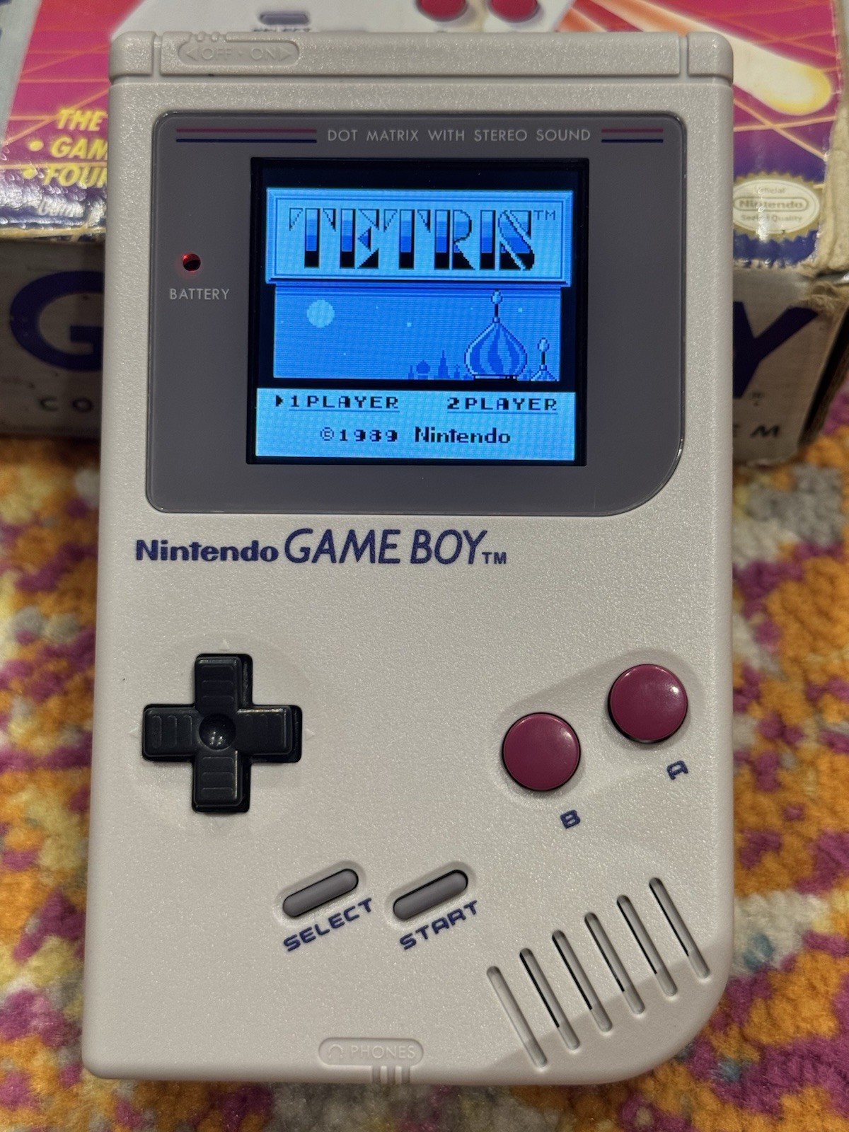 Nintendo Game Boy Original DMG IPS Backlit Backlight Original Gray System W Box