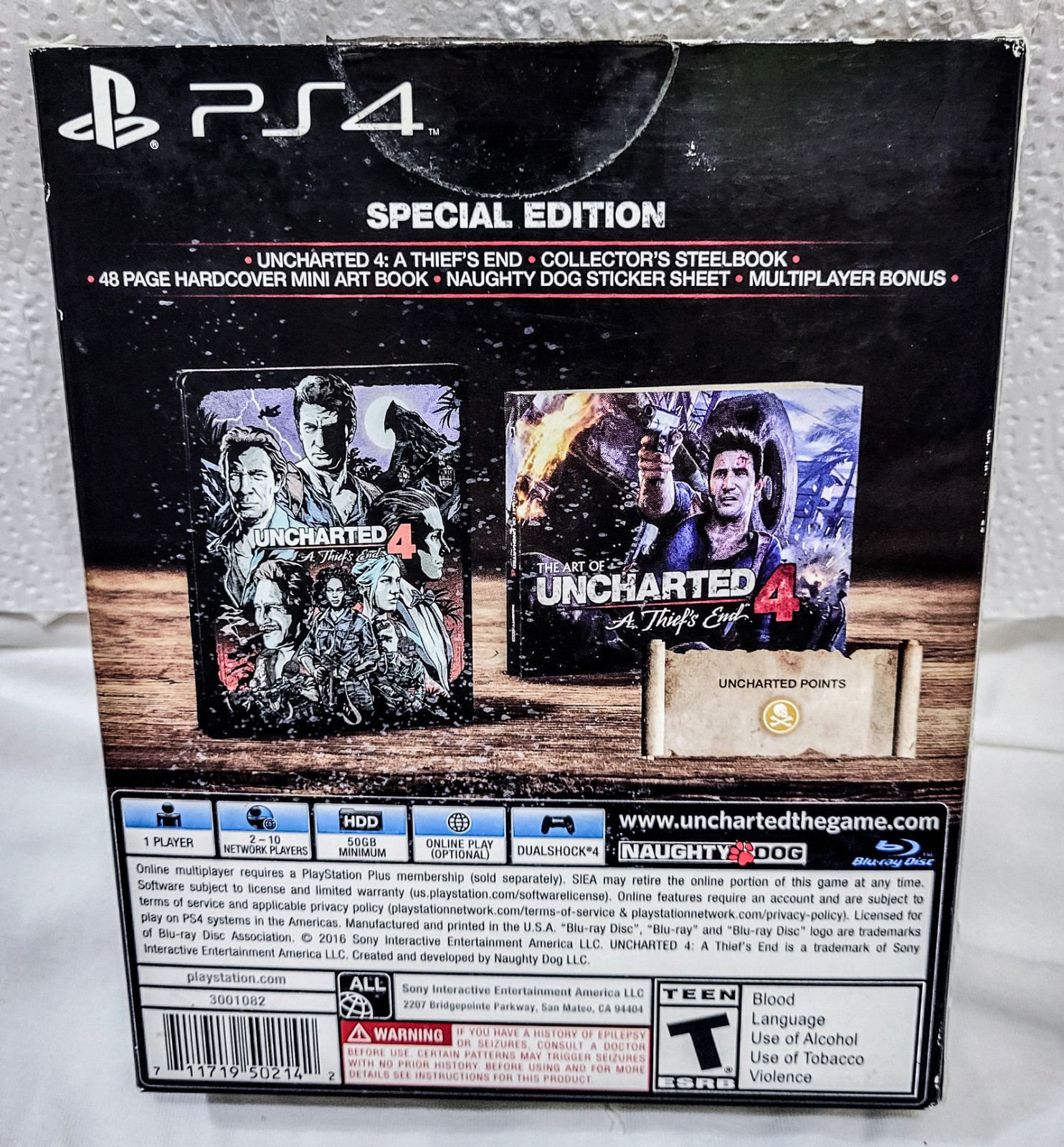 Uncharted 4 A Thief’s End Limited Edition PlayStation PS4 Game Art Book