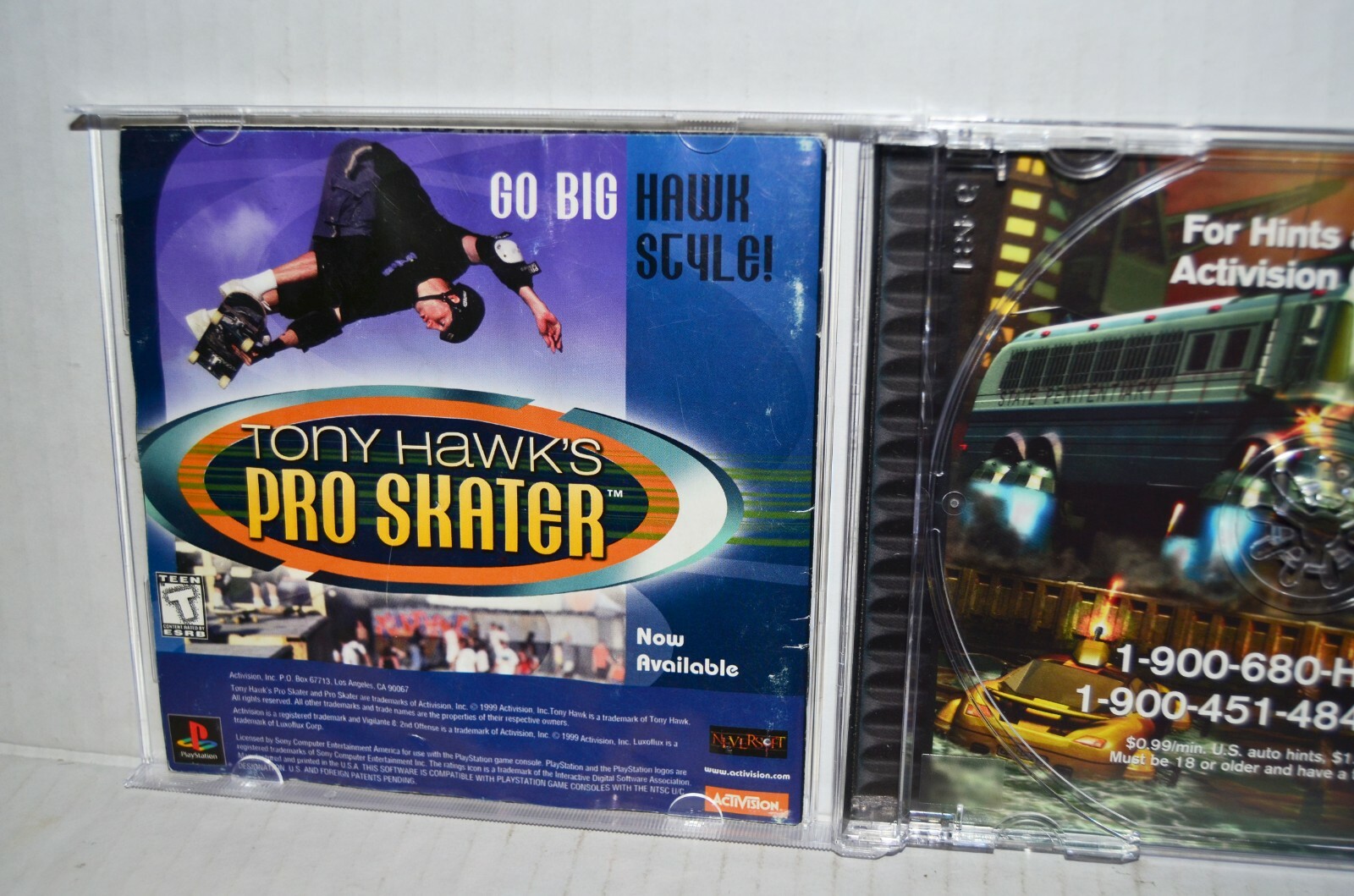 Sony PlayStation 1 PS1 PSOne Dreamcast Video Games Clear CD Disc Jewel Cases -50