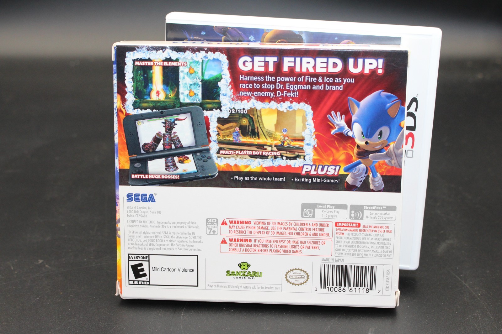 Sonic Boom: Fire & Ice (Nintendo 3DS, 2016) Complete. (WITH BONUS DVD) Tested
