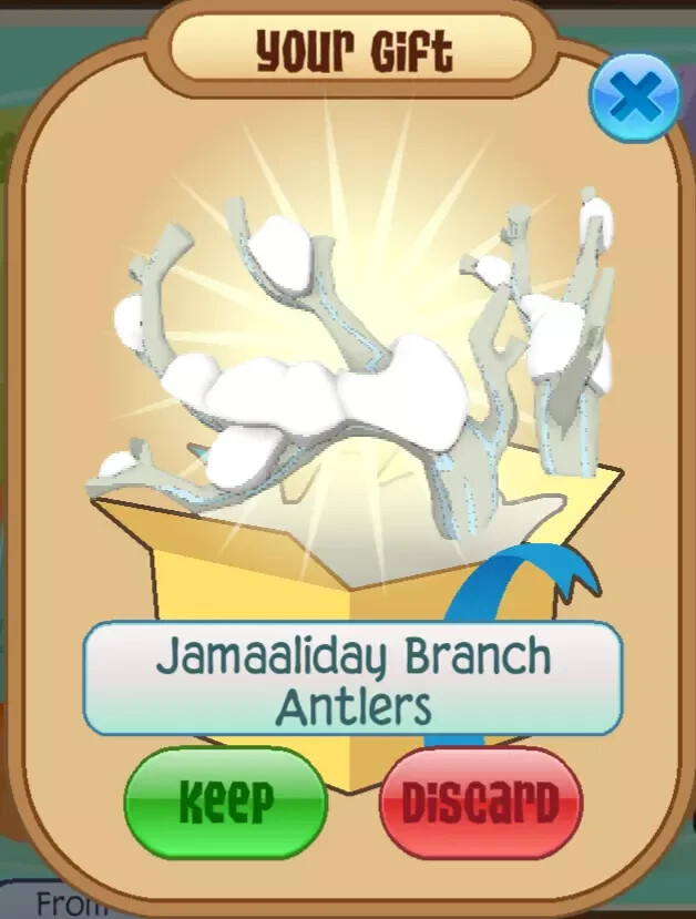 Animal Jam Classic AJC Jamaaliday Branch Antlers (READ DESCRIPTION)