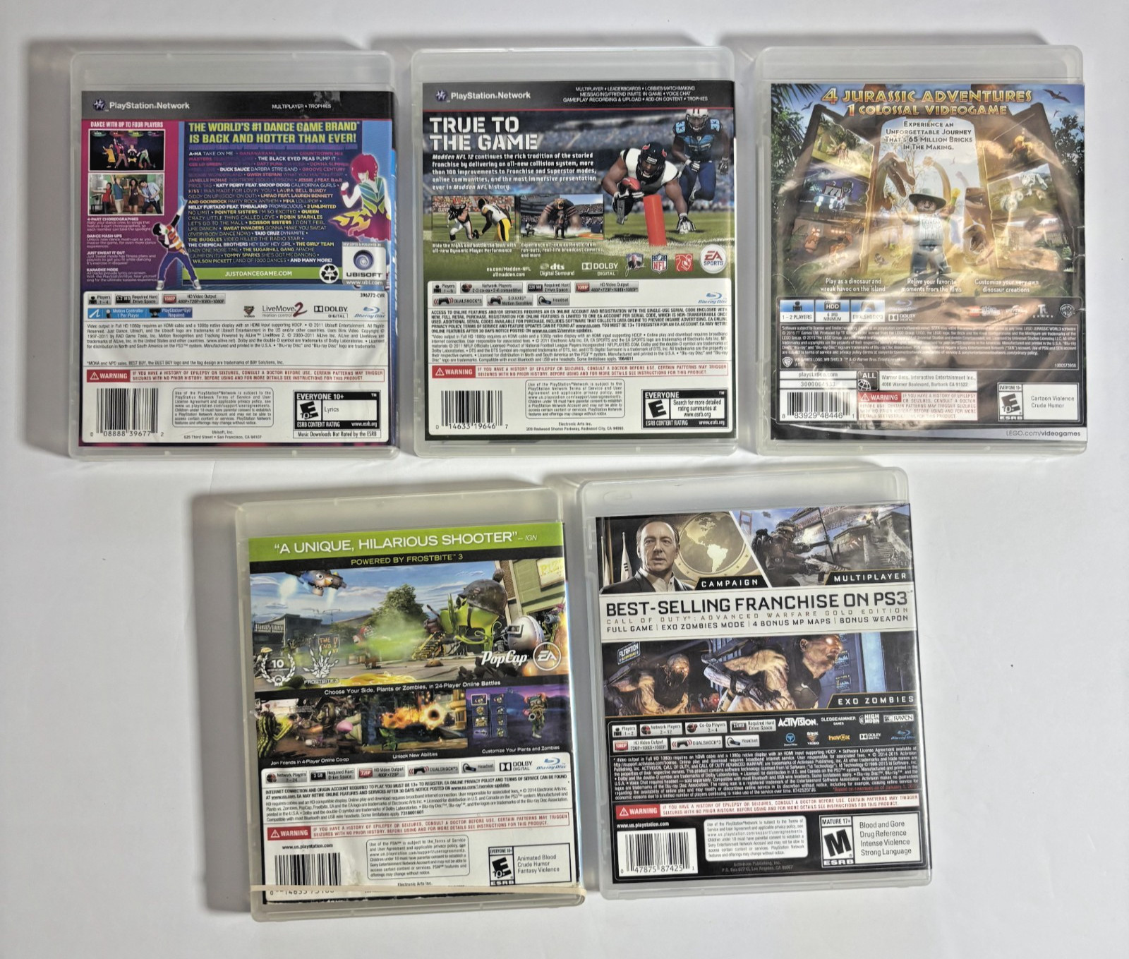 Sony PlayStation 3 Bulk Lot of 5, Value 46.00