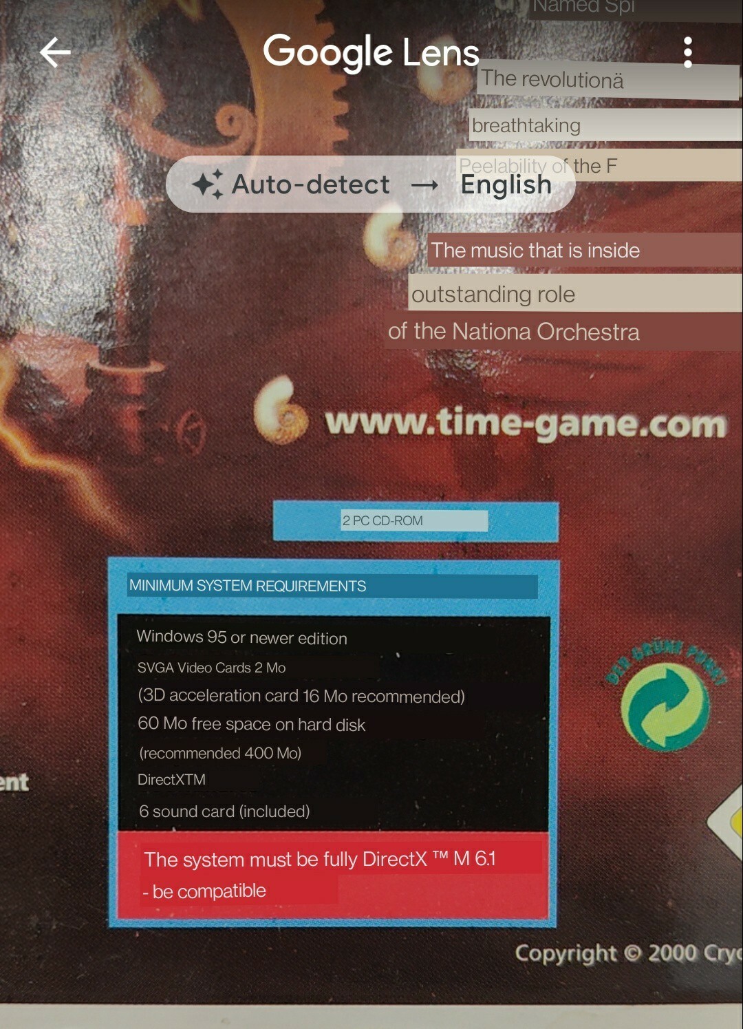 RARE Die Zeitmaschine Die Neven Abentever (The Time Machine) GERMAN PC Game
