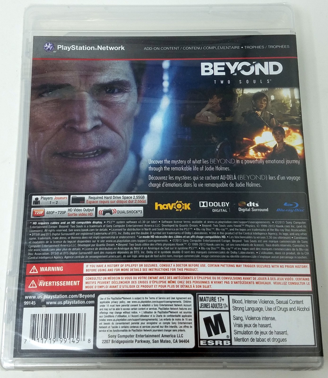 Beyond Two Souls Sony PlayStation 3 Brand New Factory Sealed