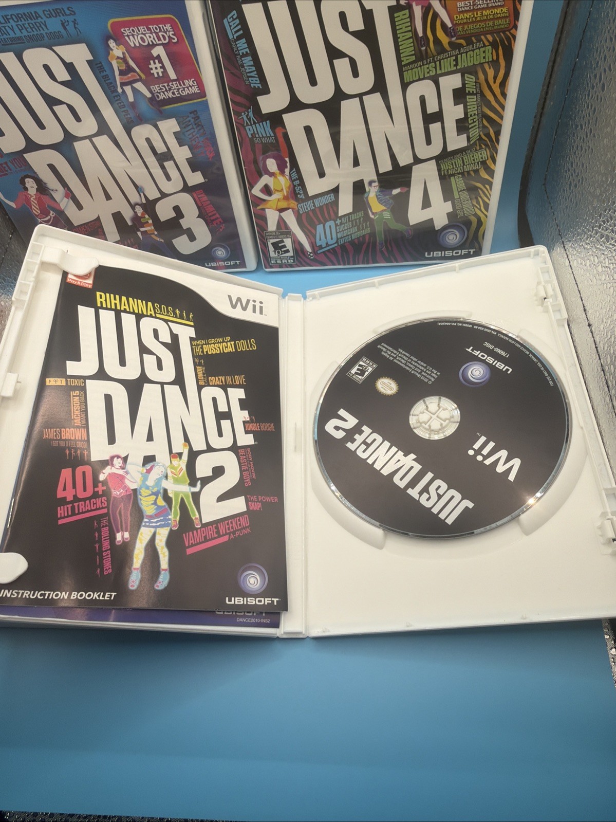 Nintendo Wii Just Dance 1 Through 2014Complete CIB Tested And Working Lot Of 5