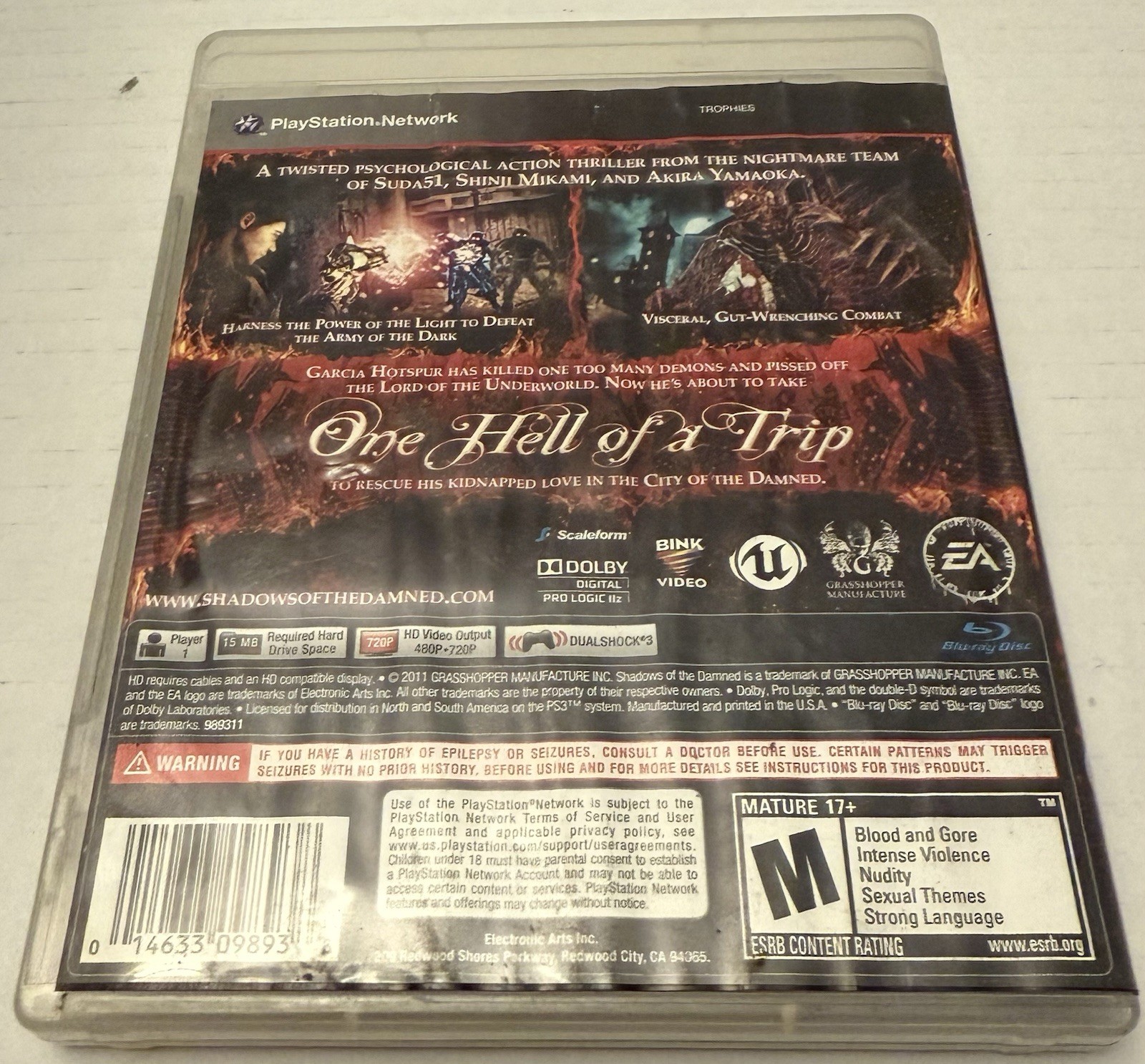 Shadows of the Damned (Sony PlayStation 3, 2011) Complete, CIB – Tested