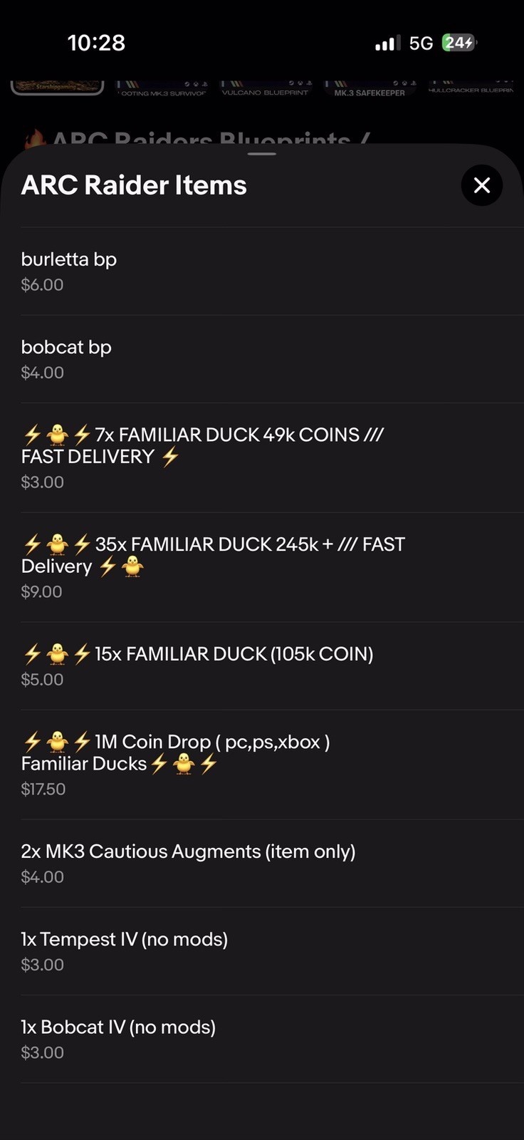 Arc Raiders Familiar Ducks 1 Million Coins (143 ducks) 10x Stacks -Expedition