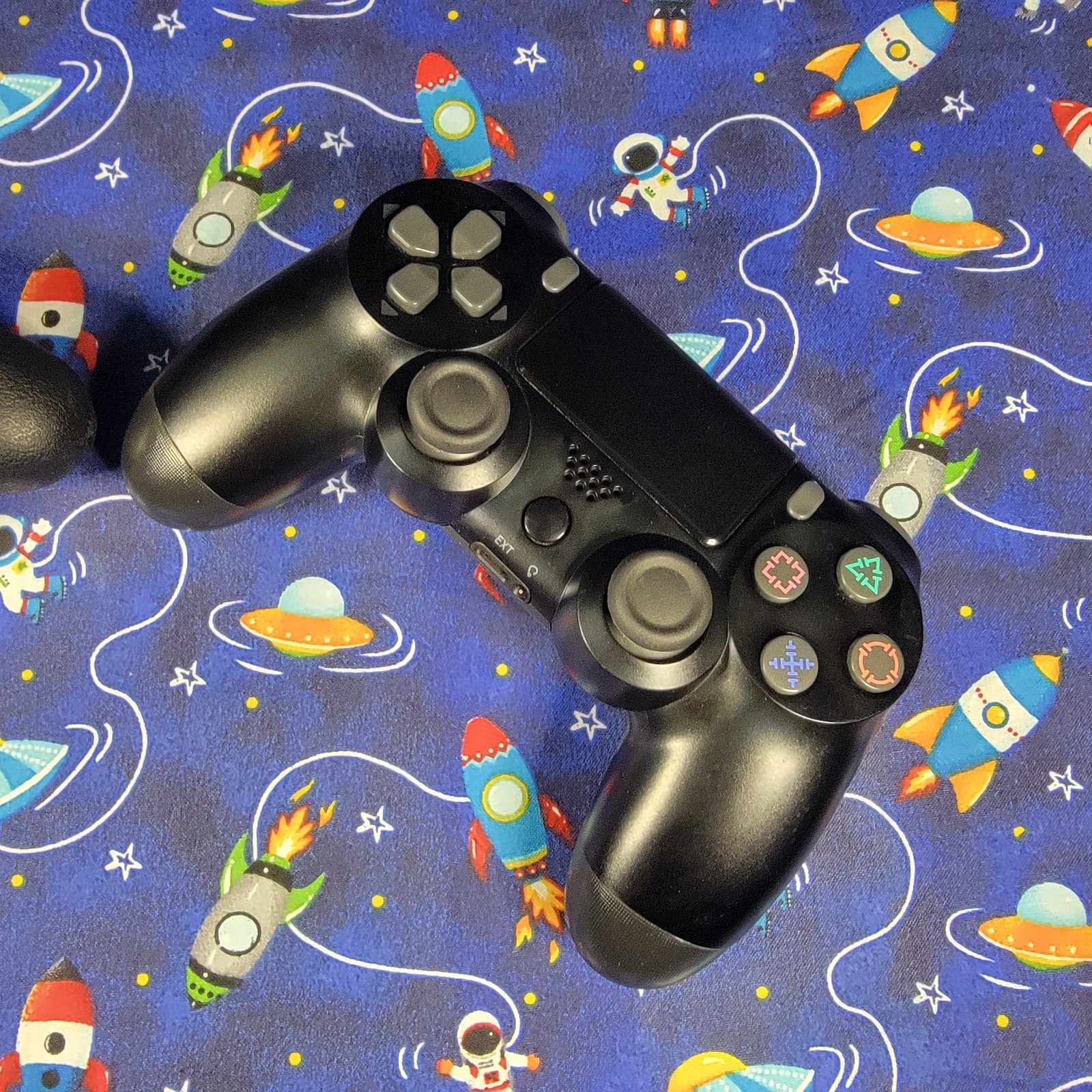 Lot of 2 Working PS4 Style Wireless Controllers Black Blue Unbranded Generic