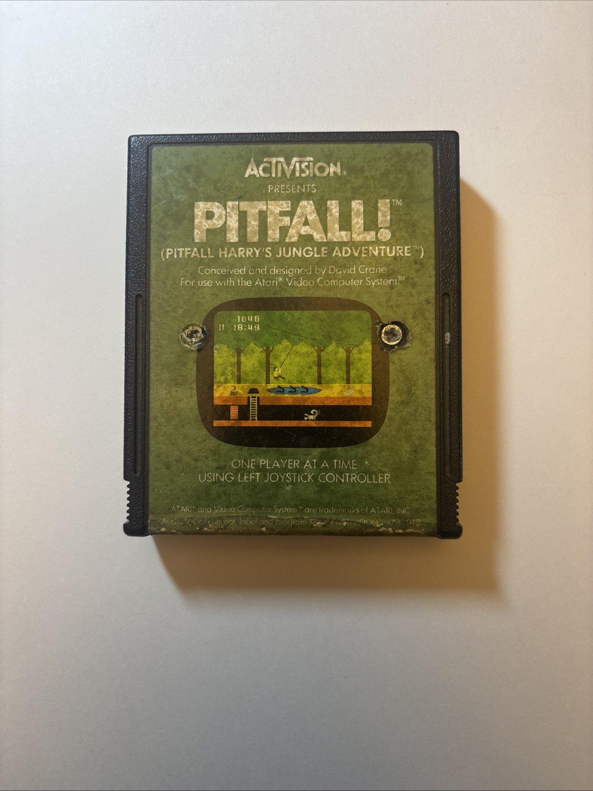Atari 2600 Pitfall Game Cart, 1982, Activision