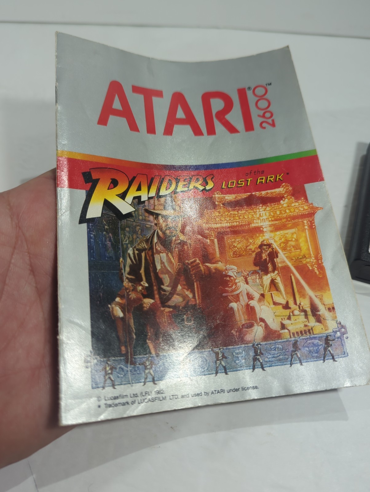 Raiders of the Lost Ark Atari 2600 Cartridge & Manual 1982
