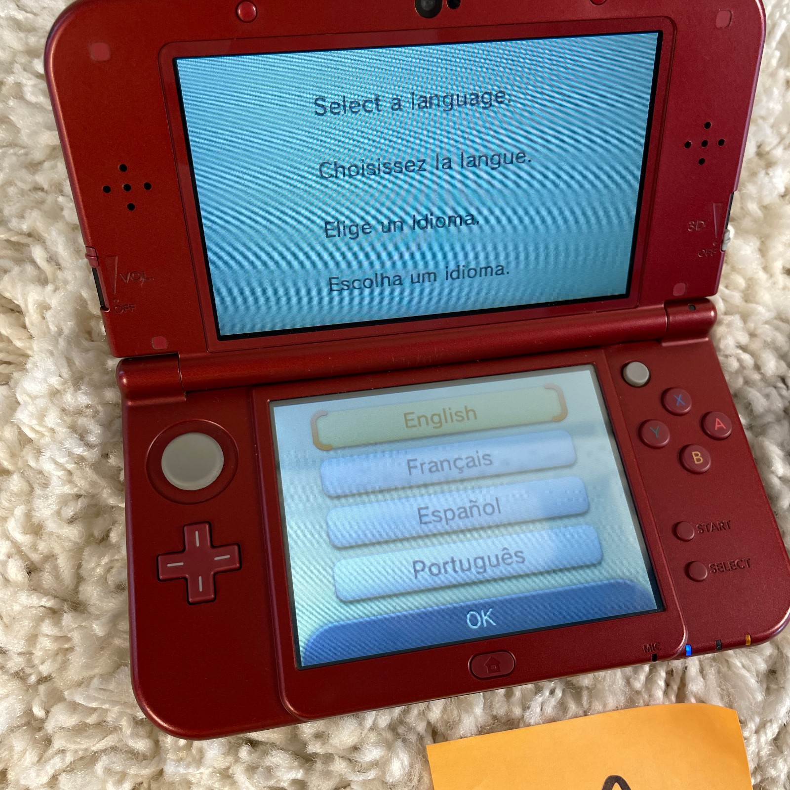 Nintendo “New” 3DS XL Metallic Red Handheld Console System RED-001 Top IPS Works